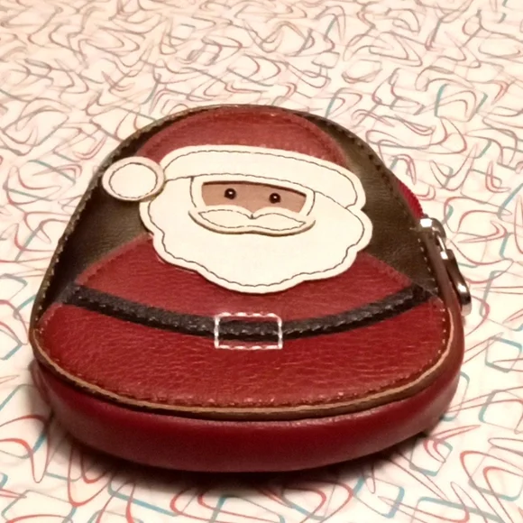 Amazon.com: Christmas Santa Claus Tree Snowman Print Leather Coin Purse  Mini Pouch Exquisite Buckle Change Purse Wallets Clutch Handbag : Clothing,  Shoes & Jewelry